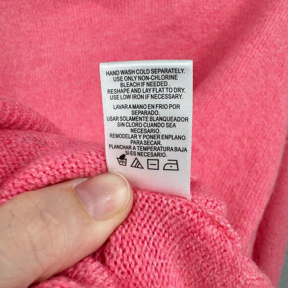 Vince Camuto NWT Bright Pink Plush Knit Oversized Long Sleeve Turtleneck Sweater - Picture 15 of 15